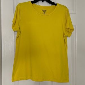 Women’s Yellow Zengio Crewneck T-Shirt Womens Large Top L